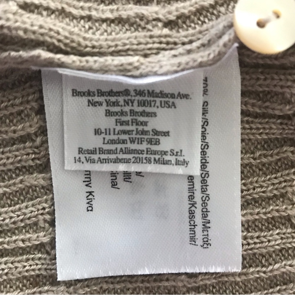 BROOKS BROTHERS Women’s Silk/Cashmere Blend Cardigan SZ L - Picture 7 of 8